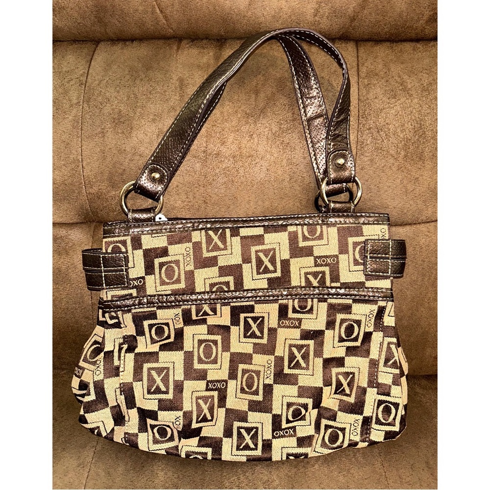 XOXO Patterned Brown/ Tan Colored Shoulder Purse - Picture 3 of 3